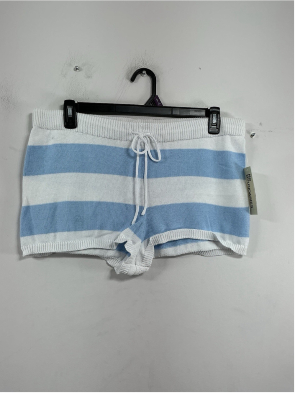 Womans NWT NOBO Pull On Sweater Short Shorts XXL 20 blue White